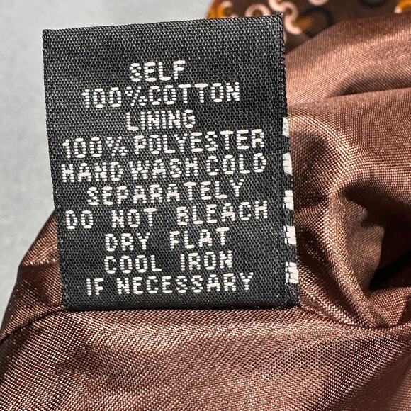 Lapis Blazer Women Large Brown Circle Print Cropped Suit Office Corporate Jacket - Picture 8 of 11